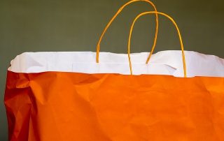 Orange shopping bag