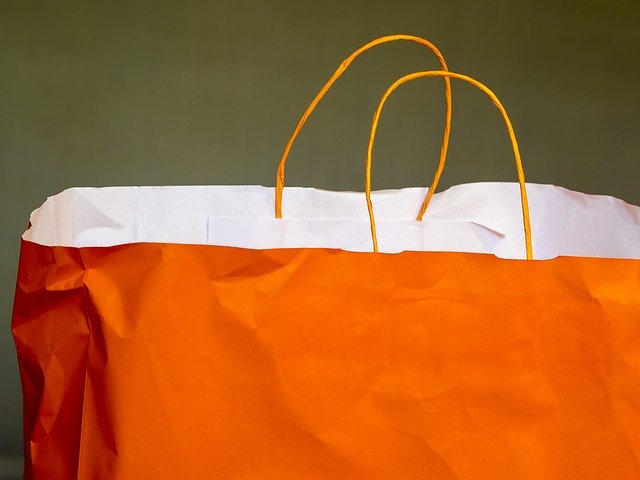 Orange shopping bag