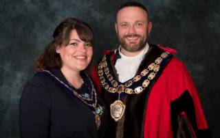 Councillor James Clayton Weston-super-Mare Town Mayor 2021 - 2022 and Miss Kaylee Rose
